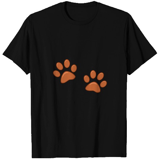 Brown Paw Prints T-Shirts