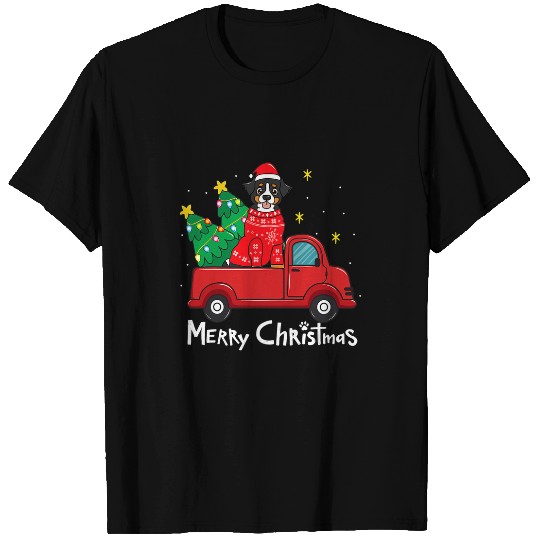 Bernedoodle Christmas Truck Tree Mom Dad Dog Gift T-Shirts