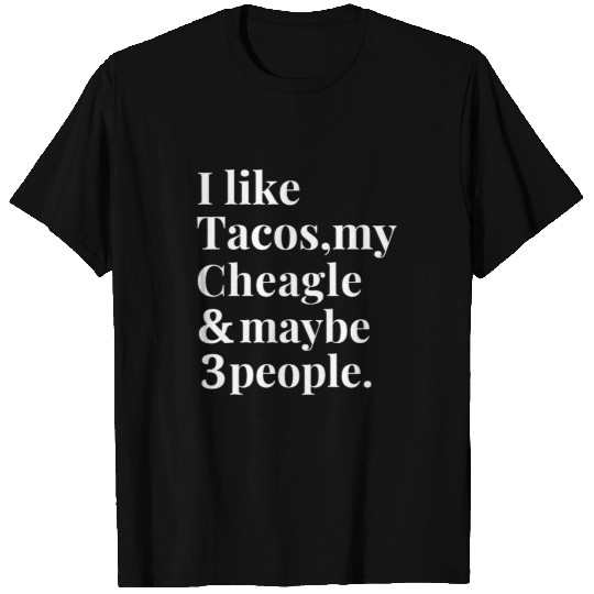 Cheagle Funny Dog Owner Tacos Lover Gift Women Men T-Shirts