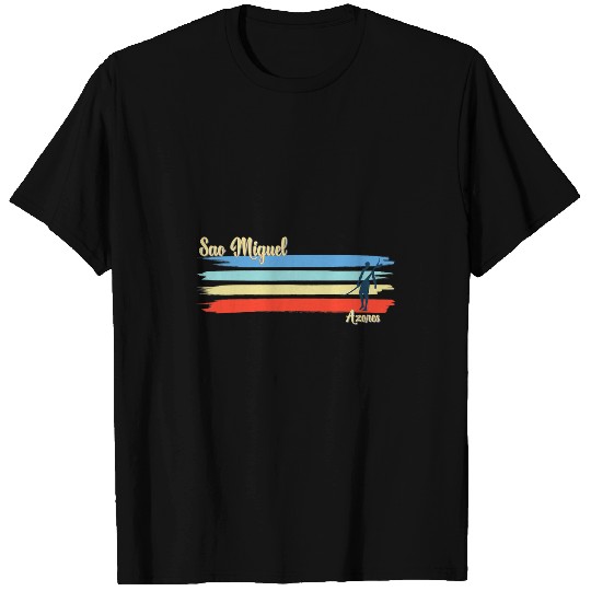 Surf Life Sao Miguel Azores Surfing Beach T-Shirts