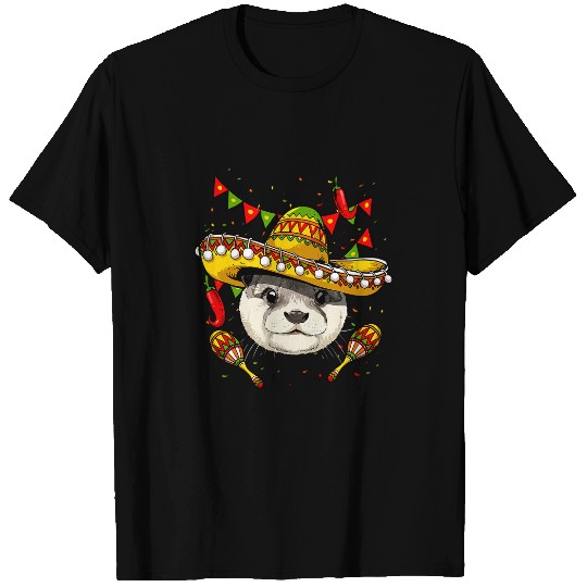 Otters Mexico Cinco de Mayo Sea Otter Sombrero Mexican Party Animal T-Shirts