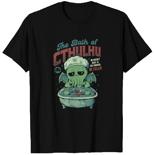 Octopuss Lover Halloween The Bath Of Cthulhu Funny Cute Cthulhu Mythos611 T-Shirts