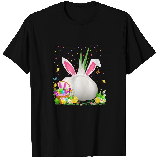 Garlic Easter Egg Hunt Bunny Garlic Easter Sunday T-Shirts