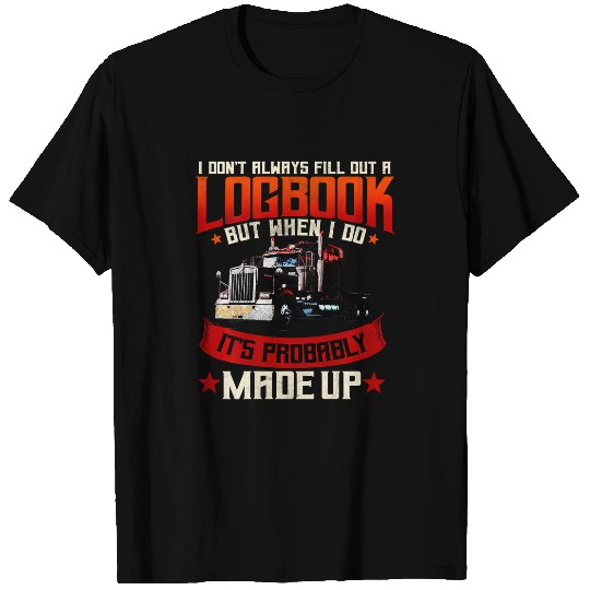Trucker Gifts Tractor Trailer 18 Wheeler Design On Back 333331 T-Shirts