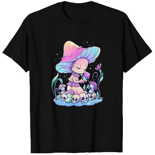 Mushroom Gift Pastel Goth Mushroom Fairy Aesthetic Fairycore Gothic Kawaii T-Shirts