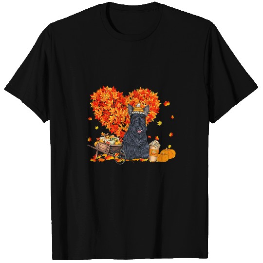 Dog Scottish Terrier Autumn Tree Fall Leaves Pumpkin Dog Lover 14 T-Shirts