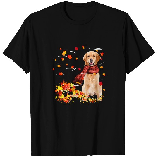 Goldie Fall Golden Retriever Fall Yall with Fall Leaves 168 Golden Retriever Dog T-Shirts