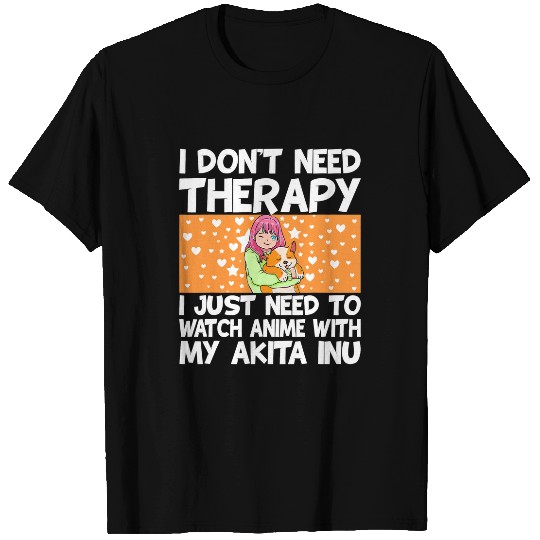 Dog Akita Anime Art for Teen Girls Akita Inu Dog Merch Anime Lovers 3 T-Shirts