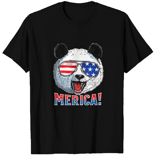 Funny Bear Panda 4th of July Merica Kids Boys Girls Sunglasses Gifts Cute Bears T-Shirts