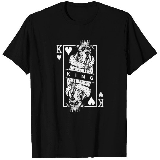 Dog Great Dane King Of Hearts Funny Dog Playing Card Pop Art 21 T-Shirts