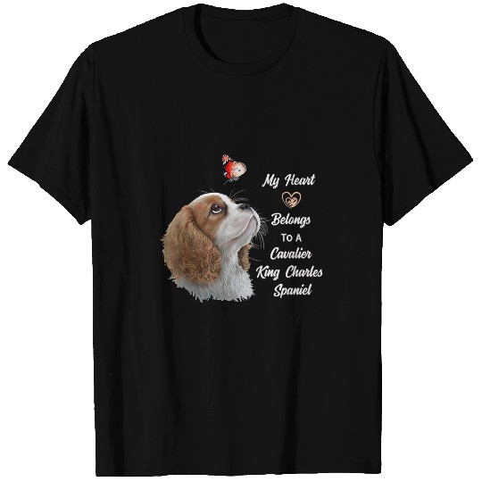 Dog Cavalier King Charles Spaniel King Charles Spaniels Cavalier King Charles Spaniel Art Blenhe paw T-Shirts