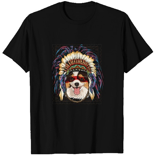 Dog Papillon Native Indian Papillon Native American Indian Dog Lovers 405 T-Shirts