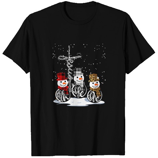 Christian Jesus Faith Hope Love Snowman Funny xmass For Christian 15 Bibble Jesus Christ T-Shirts