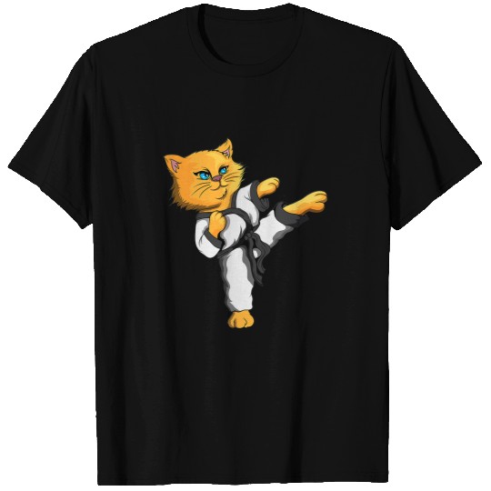 Ninja Cat Karate Martial Arts Taekwondo Cat Owner Cat T-Shirts