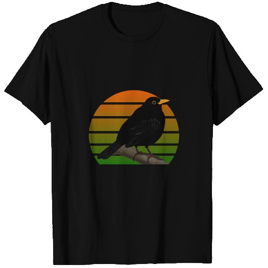 Blackbird Bird Painting Birdwatching Birding Birder T-Shirts