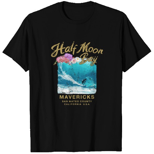 Surf Life MAVERICKS californias Big Wave Surfing Vintage T-Shirts