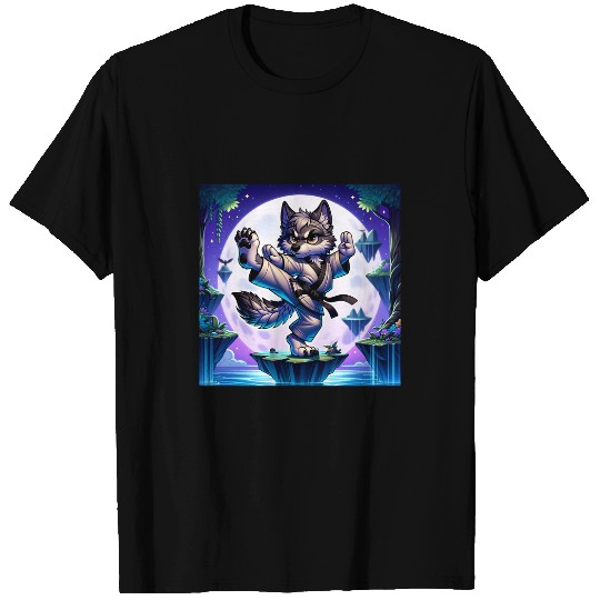 Kawaii wolfs Karate Adorable Pose Karate Master T-Shirts