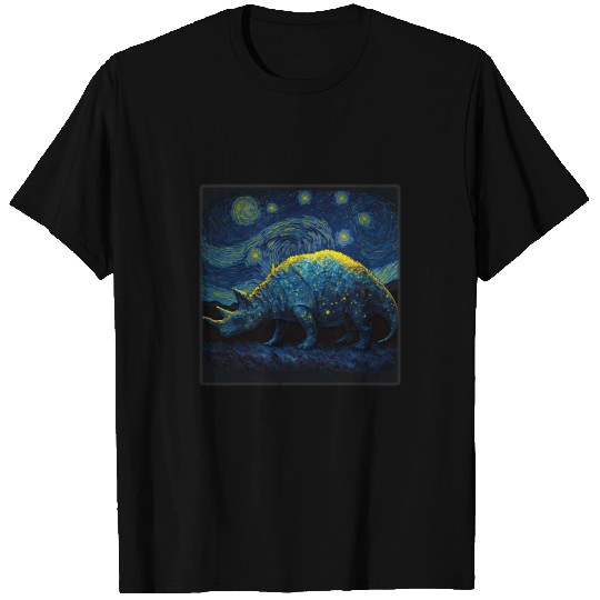 Surrealism Starry Night Euoplocephalus T-Shirts