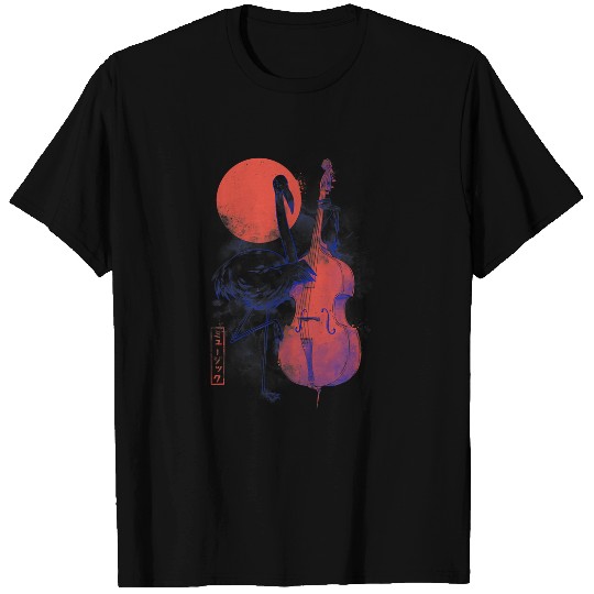 Pink Flamingo Beautiful Song Musician Flamingo Cello Player Music Lovers655 Flamingos T-Shirts
