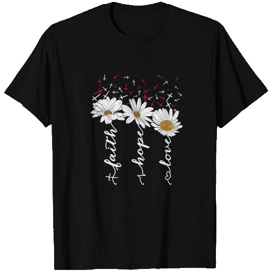 Christian Jesus Christ Christian Jesus Faith hope love Jesus Flowers God Religious 61 Bible Verse Christ T-Shirts