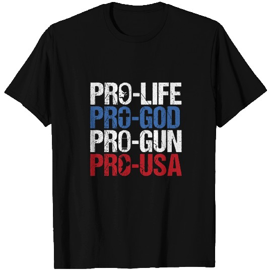Christian Pro Life God guns USA Conservative Republican Pro America Christ T-Shirts