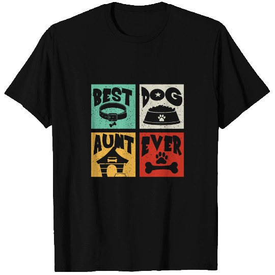 vintages Retro bests Dog Aunt Ever Matching Owner Family T-Shirts