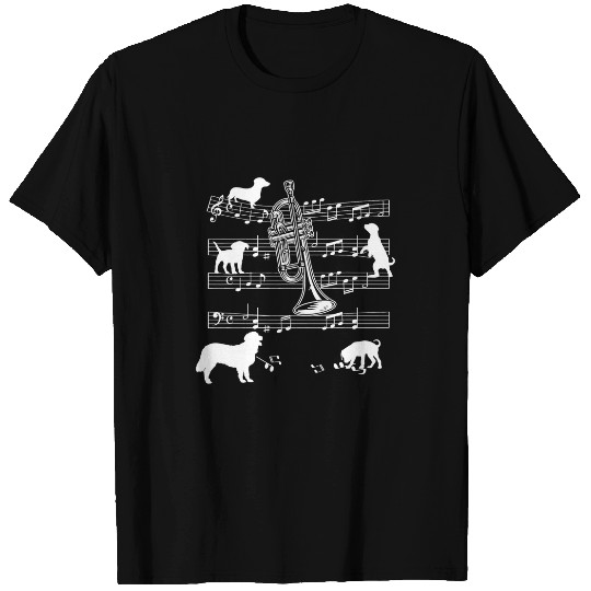 Trumpet Lover Player Dog for Trumpeter Dogs and Trumpet T-Shirts