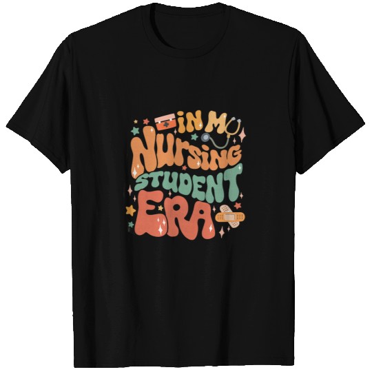 Retro Groovy In My Nursing Student Era nurses In Progress T-Shirts