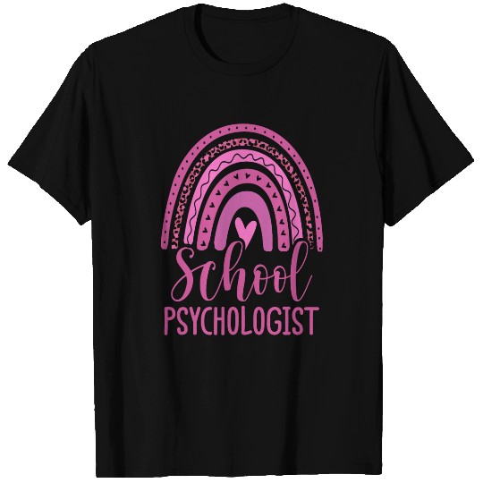 Leopard Boho Rainbow Back To School Psychologist Apparel 2 T-Shirts