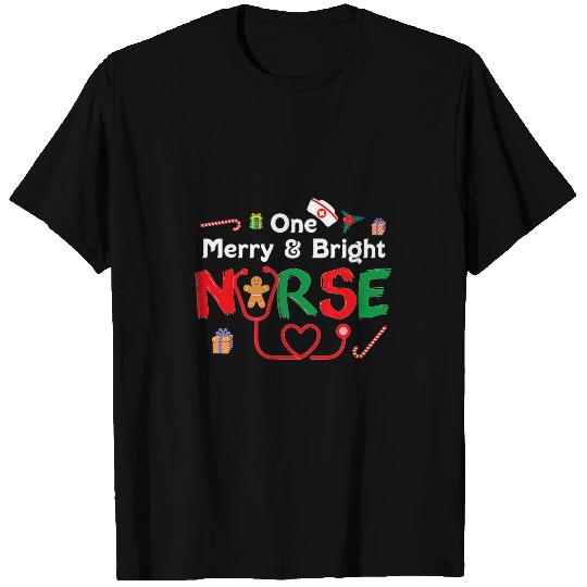 One Merry And Bright nurses Funny Nursing Professional T-Shirts