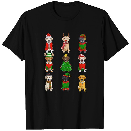 Labrador Lab Dog Santa Labrador Christmas Tree Lights ELF Reindeer Dog Lover T-Shirts