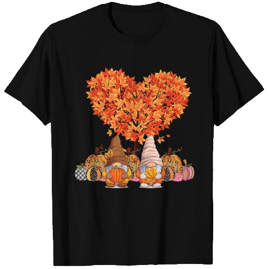 Its Fall Yall Cute Gnomes Pumpkin Autumn Tree Fall Leaves 453 T-Shirts