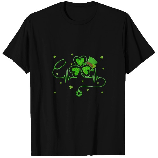 Nursing Irish nurses St Patricks Day Shamrock Stethocsope Women T-Shirts
