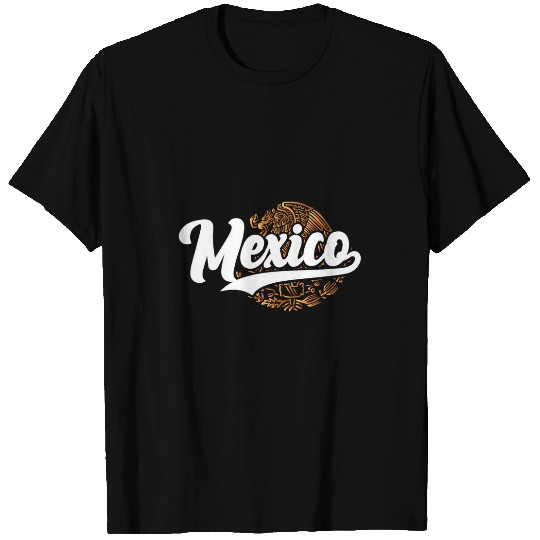 Mexico Mexican gold eagle illustration design T-Shirts