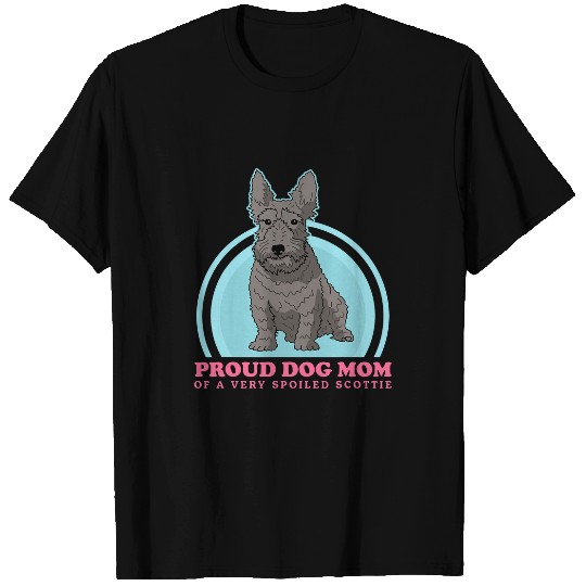 Dog Scottish Terrier Mom Of A Spoiled Scottie Dog Owner Scottish Terrier 2 T-Shirts