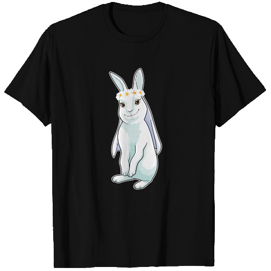 Rabbits Bride Flower wreath Wedding T-Shirts