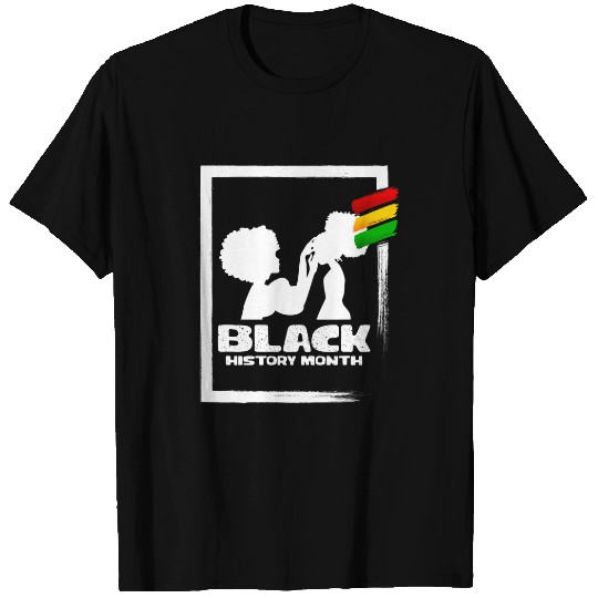 Afro Black History Month African Woman Mom And Daughter T-Shirts