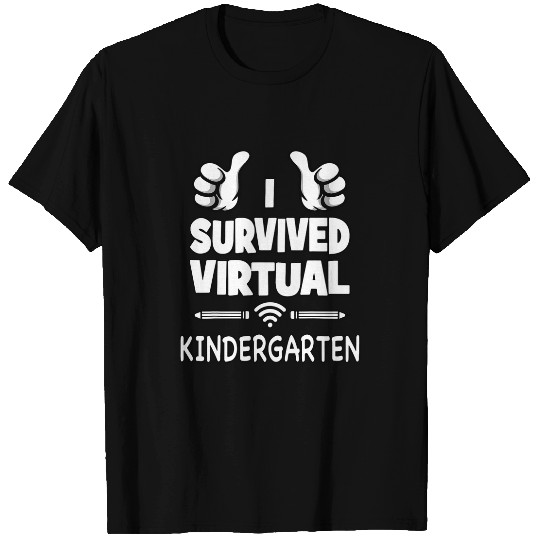 I Survived Virtual Kindergarten Back To School Teach Student T-Shirts