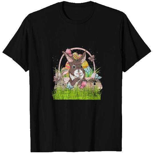 Rabbits Bunny Easter Egg Basket Rabbit Easter Day Happy Easter T-Shirts