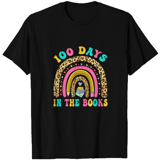 Reading Book 100 Days In The Books Rainbow Reading Teacher Librarian Reader T-Shirts