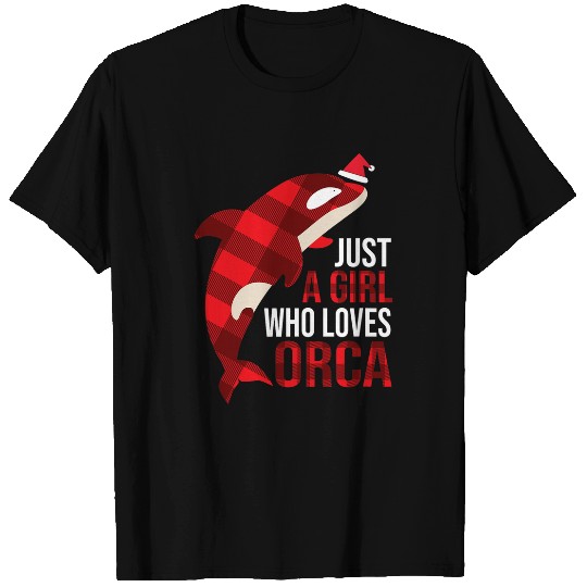 Whales Orca Killer Whale buffalo plaids Christmas Marine Lover Girl T-Shirts