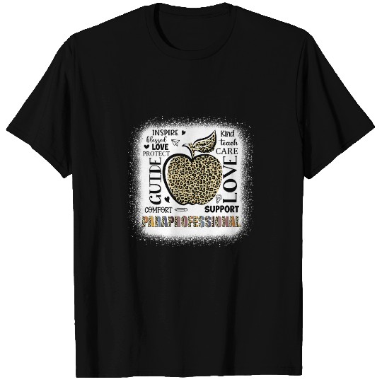 Teacher Job Boho Leopard Apple Paraprofessional Welcome Back To School T-Shirts