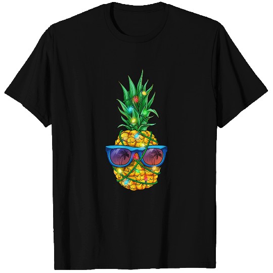 pineapples Christmas Tree Lights Mele Kalikimaka xmass Gifts 2 T-Shirts