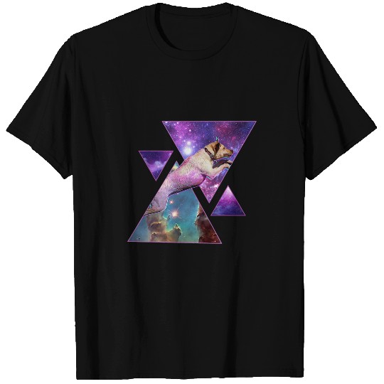 Labrador Lab Dog Vaporwave Yellow Labrador Dog In Space Art Cool Aesthetic T-Shirts