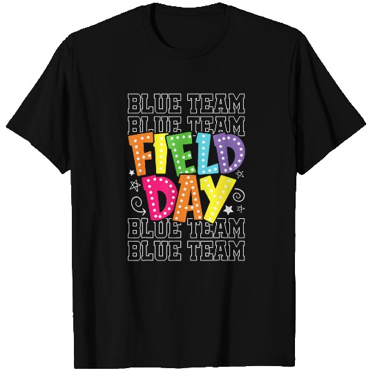 field day blue team color camp team game competition T-Shirts