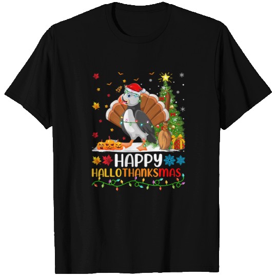 Puffin Bird Lover Funny Happy Puffin HelloThanksMas T-Shirts