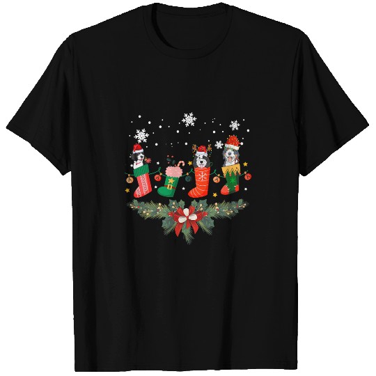 Bernedoodle Christmas Stocking Dog Lovers xmass Dog Apparel T-Shirts