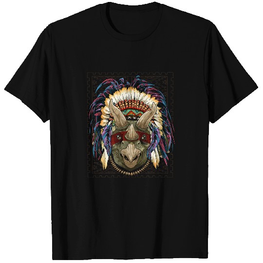 Indian Triceratops Native American Indian Triceratops Lovers 524 T-Shirts