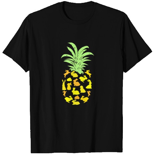 Rabbits Cute Rabbit pineapples Lover Tropical Fruit Food T-Shirts