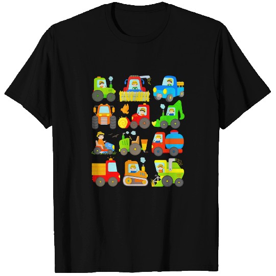 Tractor driving Kids Farm Vehicles Agriculture Harvest Machines Tractor T-Shirts